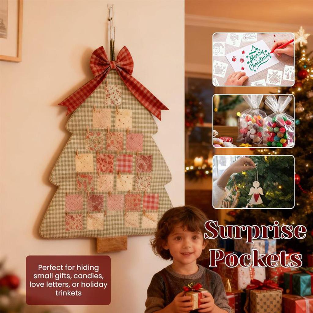 Christmas Calendar Countdown Reusable Handmade Reusable Handmade Patch Work Countdown Calendar For Men Women Boys Girls Youth