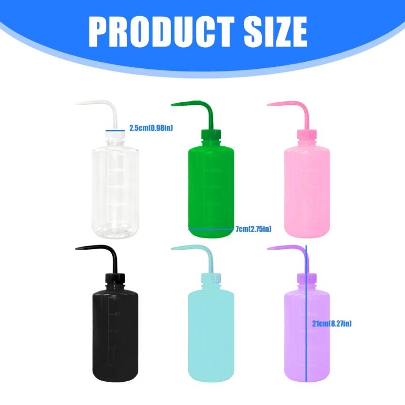 10PCS 500ml Laboratory Wash Bottles With Angled Nozzle And Measurement Scale For Accurate Liquid Dispensing Tasks