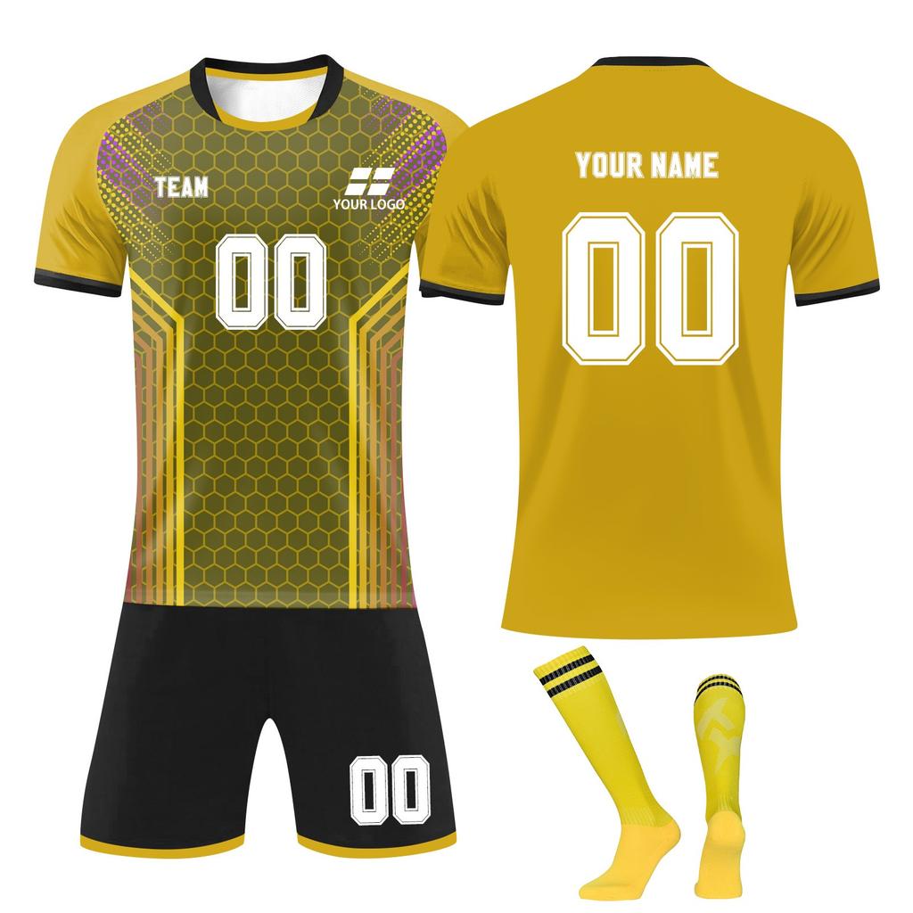 Personalised Shirts Kit Mens Girls With Name Number Custom Football Jerseys For Boys Training Suit