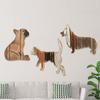New Wood Carving French Bulldog Rustic Home Wall Hanging Decor Wooden Art Animal Dog Statue Wall Art Corgi Sculpture Ornament