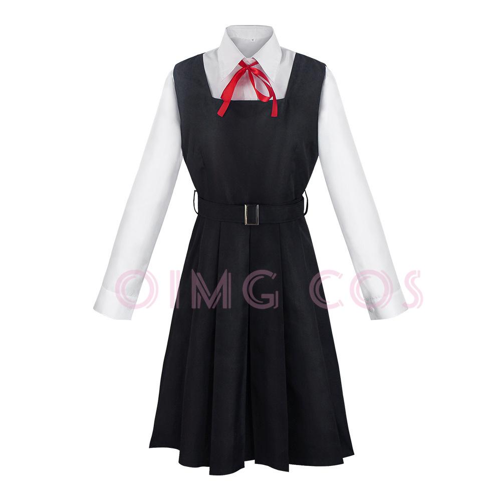 Mitaka Asa Cosplay Costume Chainsaw Man Outfits Blue Suit Shirt Tie Short Wig Neck Ring Women Anime Uniform Halloween