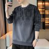 Spring Autumn Round Neck Fashion Printing Sweatshirt Male Long Sleeve Casual All-match Pullover Top Men