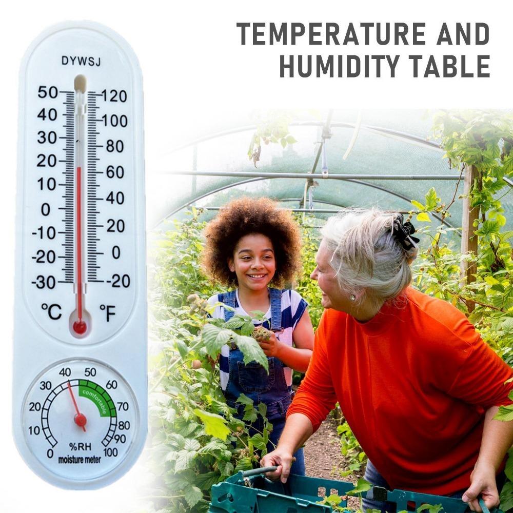 5pcs Wall Hanging Thermometer for Indoor Outdoor Home Garden Greenhouse Planting Humidity Meter Temperature Monitor Measurement Tool