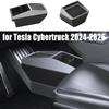 For Tesla Cybertruck 2024-2026 Center Console Under Storage Box Water Cup Holder Support Organization Tray ABS Car Accessories