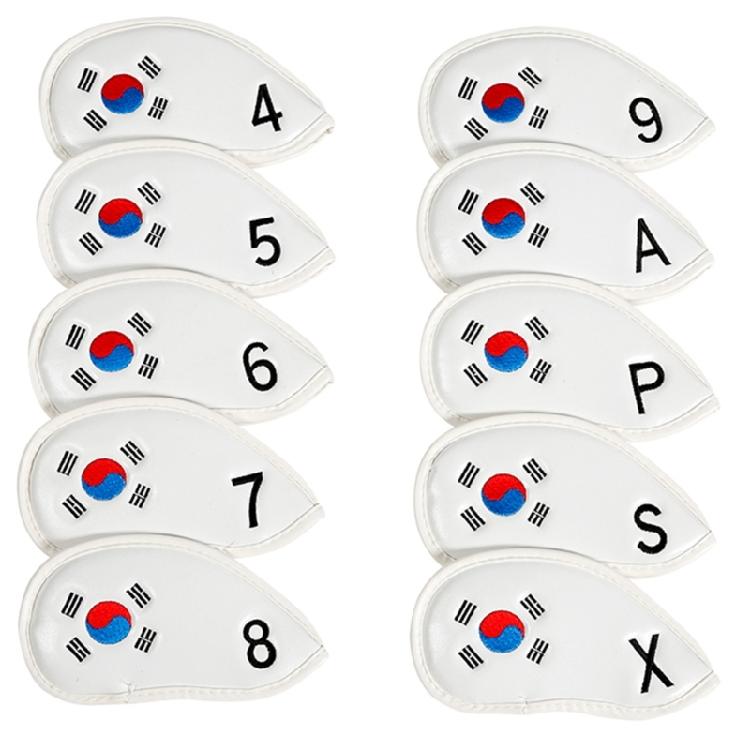 10 Stück PU-Leder Eisen und Wedges Golfschläger Kopfbedeckung Golf Eisen Headcover Schutzhülle zum Schutz Ihrer Golfschläger