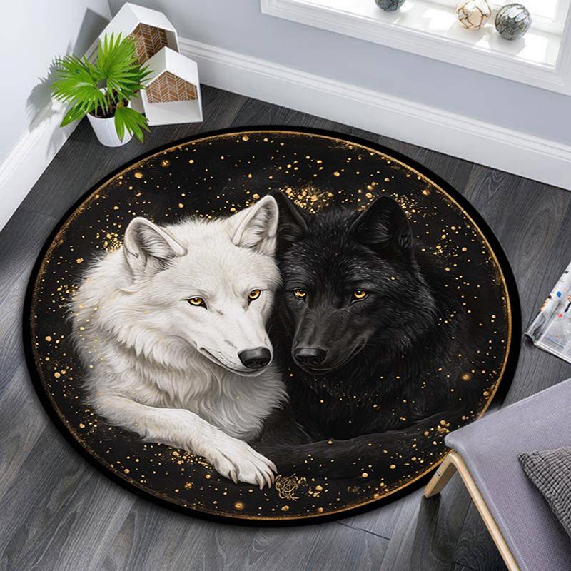 Cartoon Print Round Area Rug,Carpet Rug for Living Room Bedroom Sofa Playroom Decor,Non-slip Floor Mat