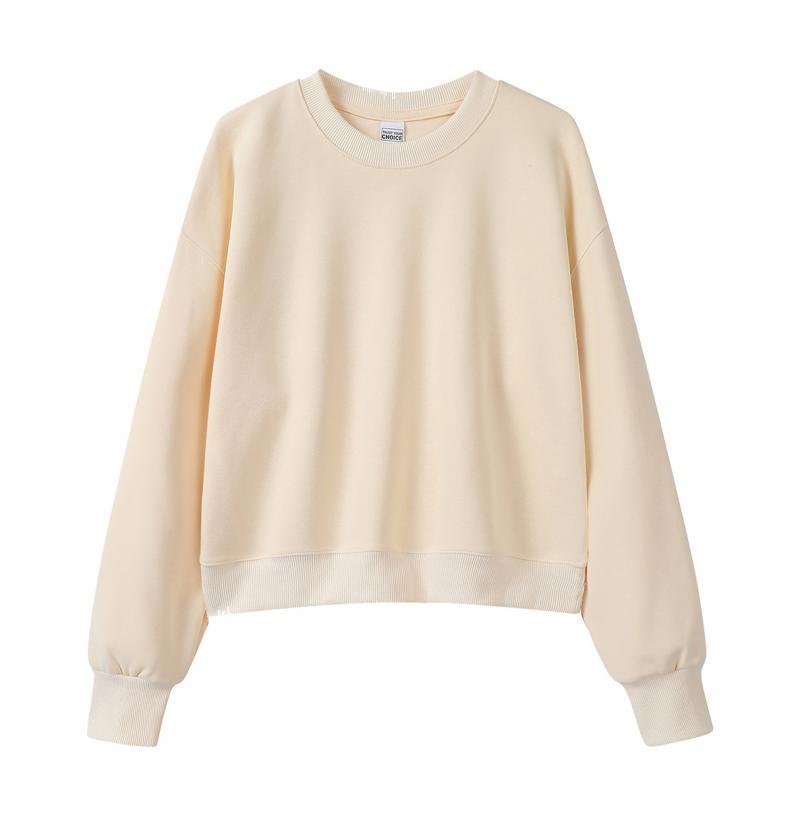 Silver Fox Velvet Women's 450g Heavyweight Hooded Sweatshirt - Short, Trendy Drop Shoulder Pullover for Autumn/Winter