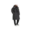 Adidas Originals Fashion Down Long Scarf Collar Puffer Jacket With Brand Logo Embroidery Women Outerwear Black HK5245