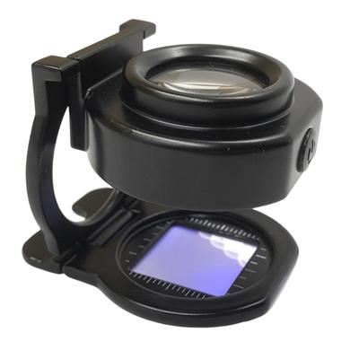 10X Magnifying Glass with Light and Stand, Foldable Hand-held Magnifying Glass for Close Work Magnifier with Scale