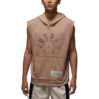 Sport Crossover Dri-FIT Sleeveless Quick-Dry French Comfortable Soft Hooded Vest Men Vests Khaki HV1260200