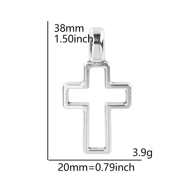 5pcs Silver Color Cross Pendant For Women Men Accessories Crosses Charm Handmade Earring Necklace Anklet Supplies Christ Pendant