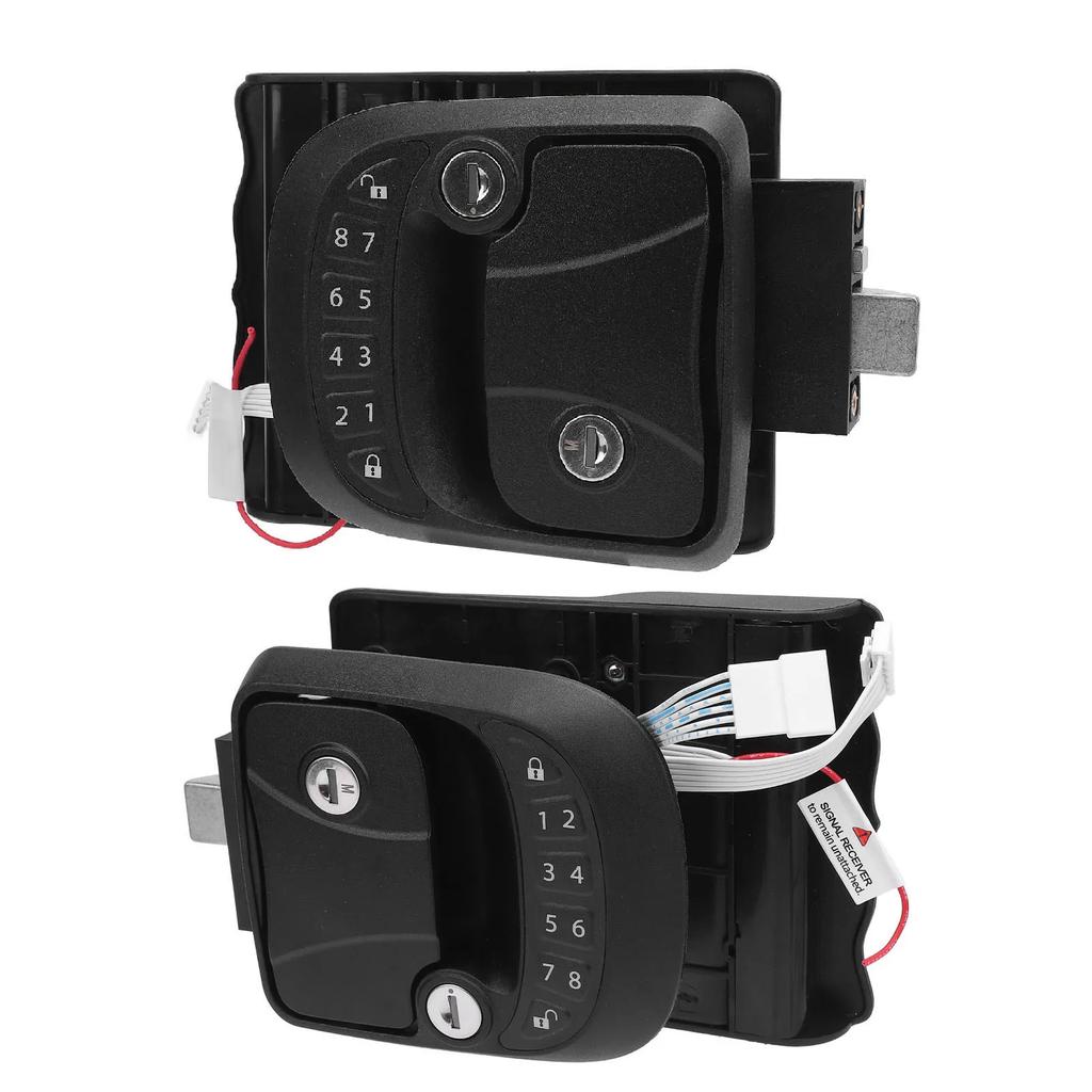 Keypad RV Door Latch Lock RV Door Lock  Keyless Entry Remote Control Keypad Zinc Alloy Trailer Door  for Trailers Motorhomes