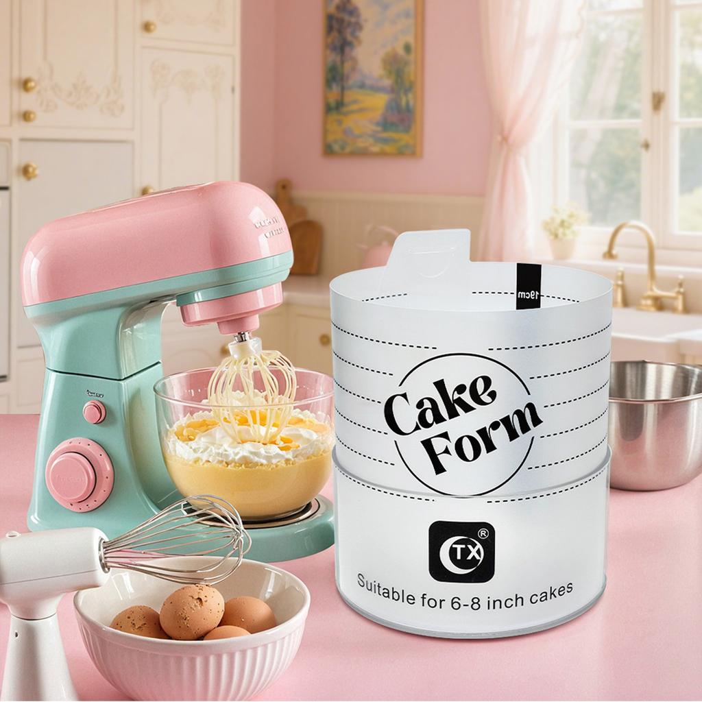 Round/Square Cake Mold Retractable Fondant Mousse Cream Chocolate Baking Ring Food Grade Plastic Decorating Tool