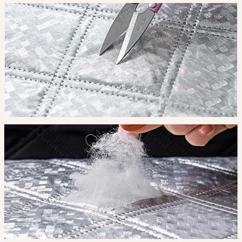 2025 Window Windproof, Warm Curtain, Cold Double Thick Blackout Curtain, Soundproof Cotton Window,black Whole Piece,can Be Customized