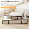 Transparent Under Bed Storage Bags Large Capacity Foldable Organizer With Zipper For Bedding Clothes