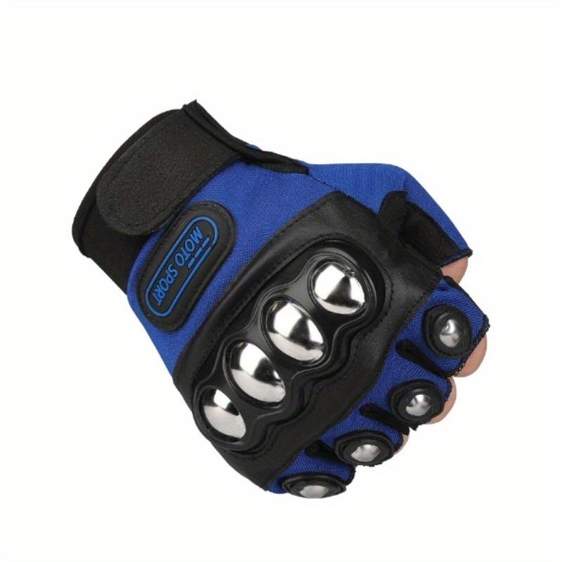 2pcs Black Outdoor Knuckle Motorcycle Power Sports Gloves