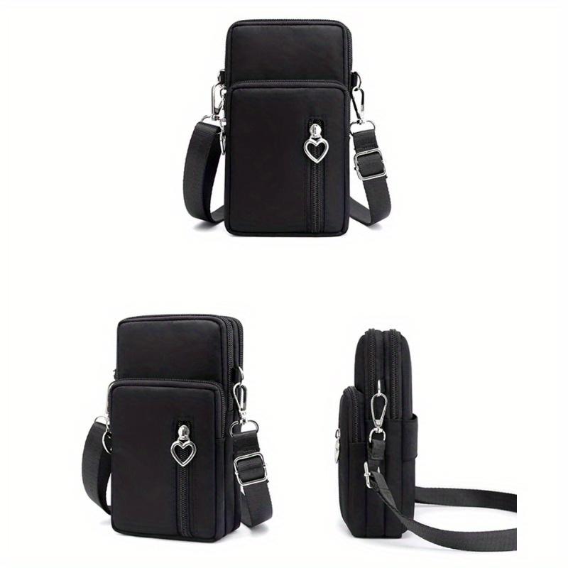 Crossbody Bag For Women Waterproof Nylon Multifunction Casual Small Pouch Fashionable Mobile Phone Bag Sport Purse Minimalist Style Arm Bag