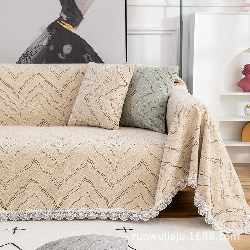 

Чехол для дивана с защитой от царапин, все включено, летний европейский диван, подушка, нескользящая, трехместный, всесезонный, универсальный, полотенце для дивана 180*150cm