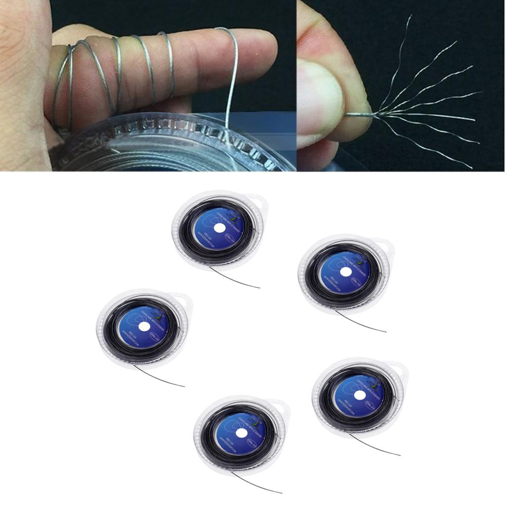 5pcs Stainless Steel Wire Leader Trace Fishing Line Accessories 70lbs