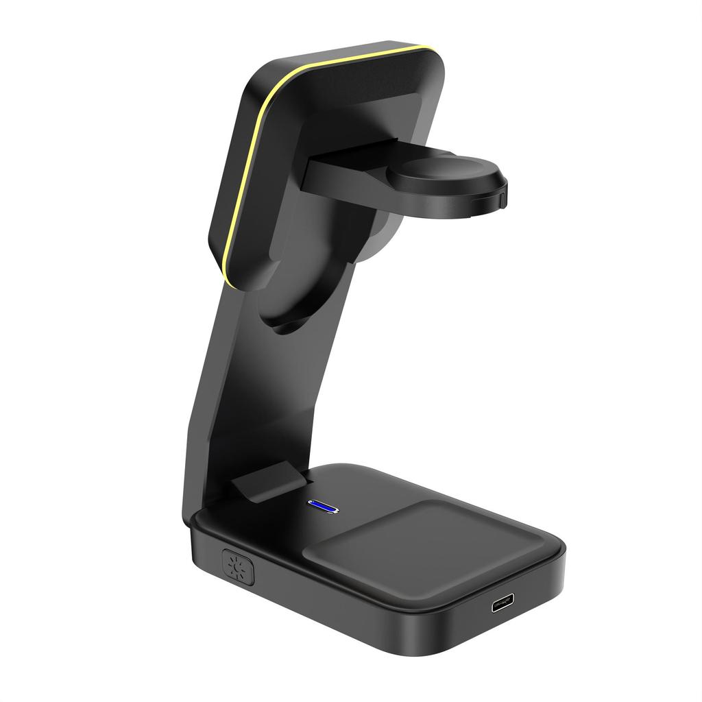 Folding Magnetic 4-in-1 15W Fast Wireless Charger & Stand for Apple Devices