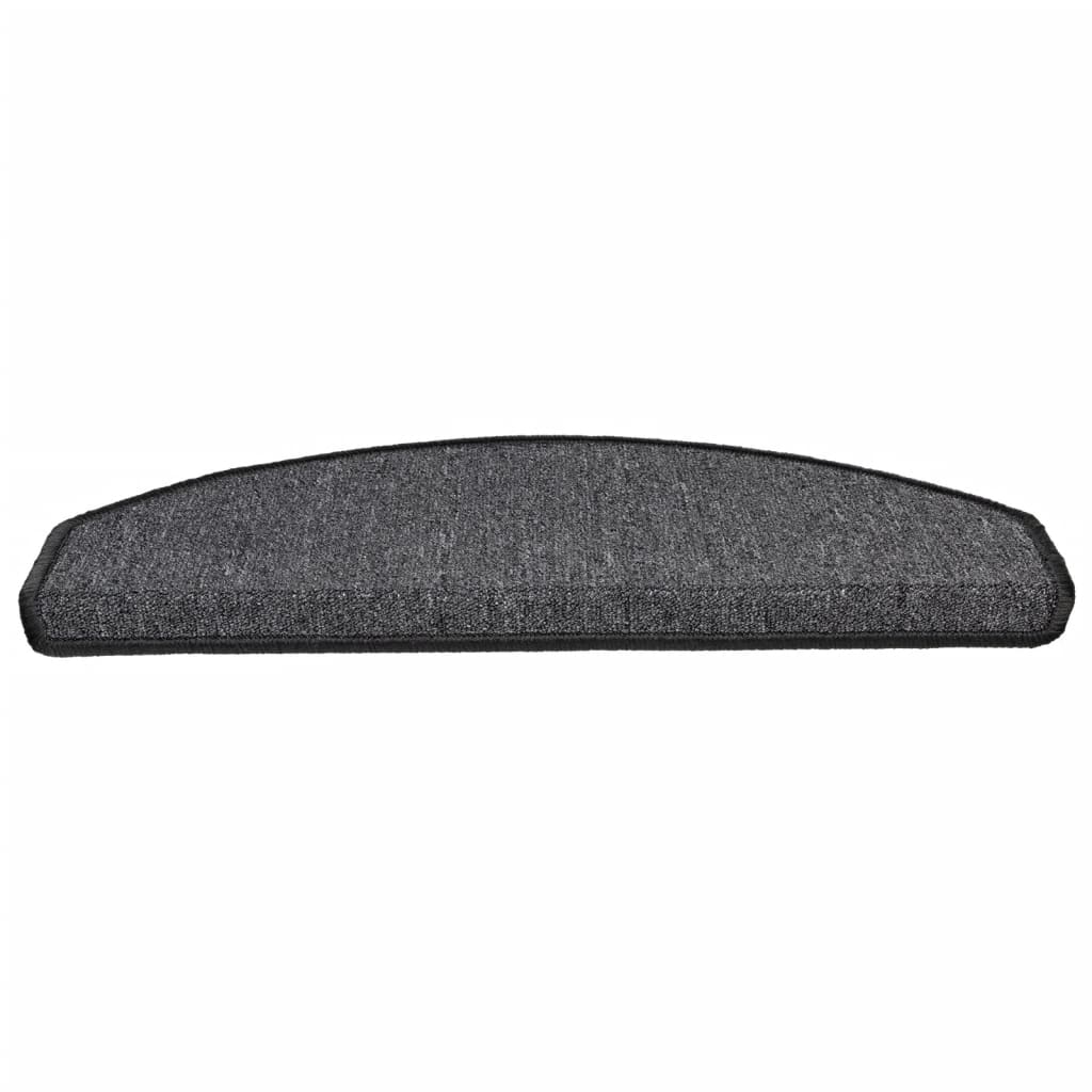 Vidaxl Maty Na Schody 15 Szt. 65X24X4 Cm Antracytowe Półokrągłe Duże