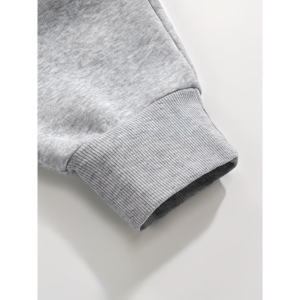 Men's Casual Suit, Letter Flame Printed Drawstring Pocket Hoodie and Drawstring Outdoor Casual Sports Pants