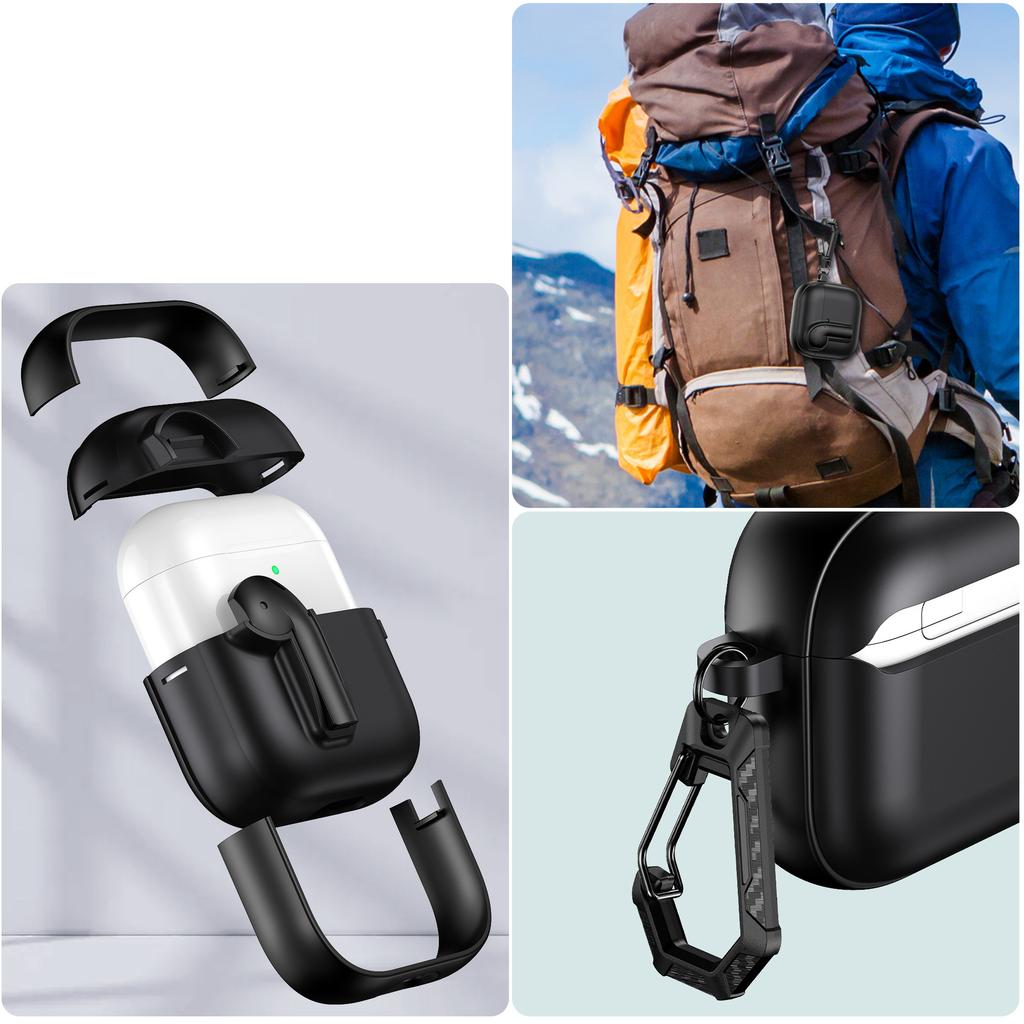 Applicable Apple AirPods 1 protective case with lock switch creative headset Bluetooth case Pro1 soft anti-drop case