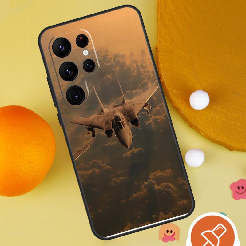 F14 Fighter Tomcat Phone Case For Samsung Galaxy S25 Ultra S24 S22 S21 Ultra S9 S10 S20 Plus S23 FE Funda Cover