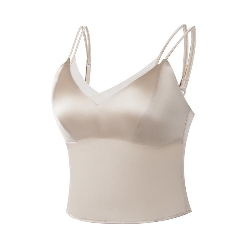 Franču Zīda Satīna Kamizola Lingerie ar