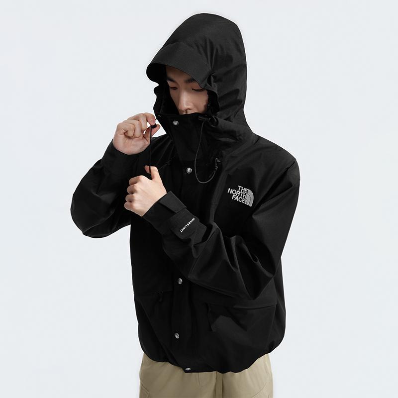 THE NORTH FACE 1986 Series FW24 Waterproof, Windproof, And Water Repellent Windbreaker Jacket Unisex Cosmic Black NF0A8AKJJK3