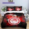 Olympiacos Football Club LogoPattern Bedding,Quilt Set Quilt Cover Pillowcase Home Birthday Gift (1 * Duvet Cover + 2 * Pillowcase, Without Core)