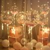 10Pcs 8-36inch Bobo Transparent Balloons 9 Sizes Helium Inflatable Balloons Christmas Wedding Birthday Party Bobble LED Balloon