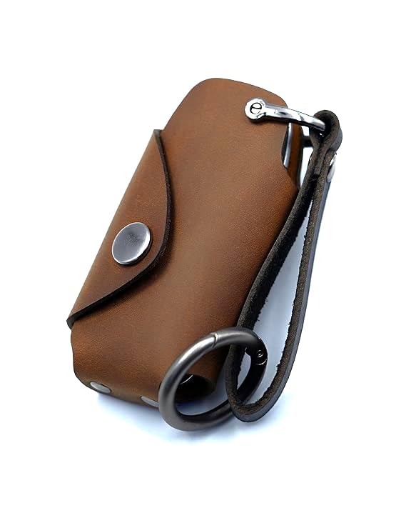 

[NONINA] Чехол для ключей из натуральной кожи, сделанный в Японии для NISSAN New Serena X-Trail Aria Sakura C28 T33, чехол для ключа, держатель для ключей (Тип B, Тип корпуса Коричневый)