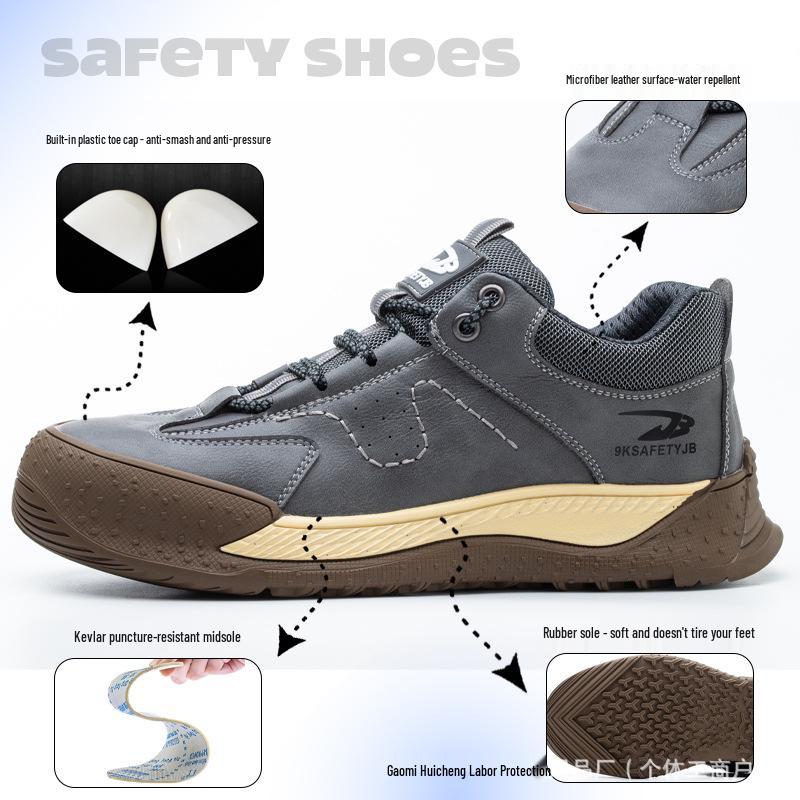 Insulated 6KV Men's Work Shoes with Plastic Toe Cap, Anti-Smash, Anti-Puncture, Anti-Slip, and Wear-Resistant Protection