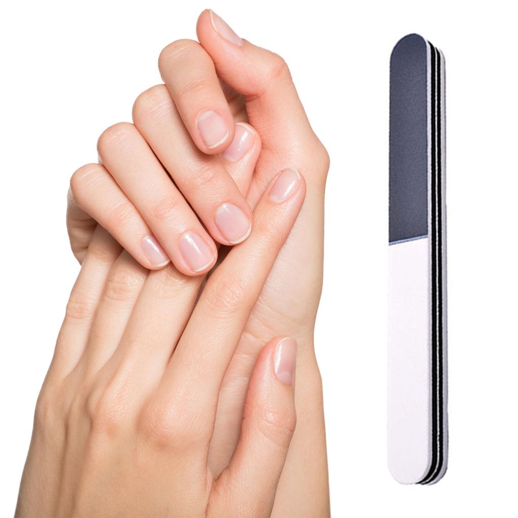 Double Sided Sponge Nail File Ultra-thin Ergonomic Design Nail File Acrylic Nails Tools for Home Salon