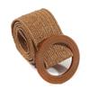 Round Buckle Elastic Braided Belt Women Bohemian Dress Waistband Clothes Decoration Belt