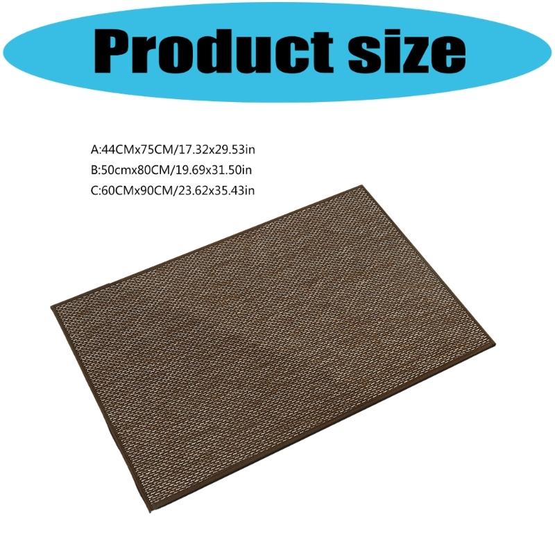 Rubber Backing Door Mat with Faux Linen Like Texture Nonslip Safety Absorbent Floor Mat for Front Door Entryway Entrance