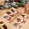 3 Pcs Christmas Gnome Ornaments Vintage Gnome Elf Wooden Hanging Decoration for Holiday Xmas Party Supplies