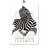Nordic Victor Vasarely Zebra Psychedelic Geometry Wall Art Poster and Prints Canvas Painting Wall Pictures for Living Room Decor