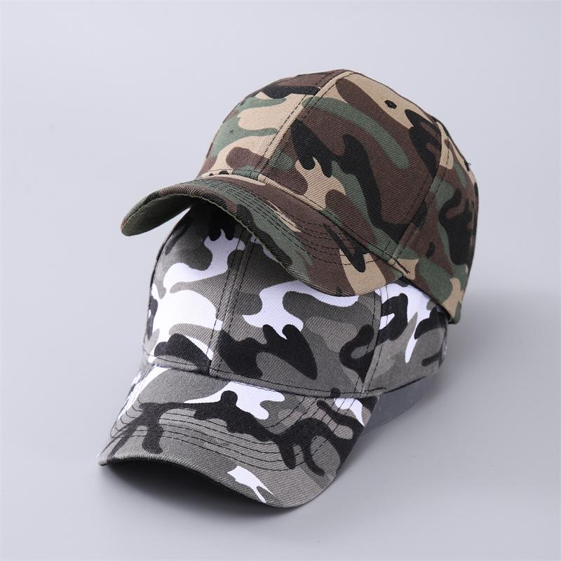 Men Women Summer Cotton Camouflage Printed Baseball Caps Sunhat Outdoor Unisex Sports Adjustable Snapback Anti-UV Hat Visors