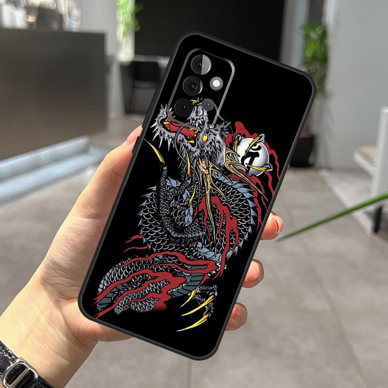 Yakuza Dragon Tattoo Case For Samsung Galaxy A53 A33 A13 A14 A34 A54 A31 A51 A71 A12 A22 A32 A42 A52 A52S Coque