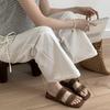 2025 Rivet Slippers Summer Casual Simple Cross Sandals Wear Retro Half Drag Casual Women's Shoes One Pedal