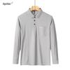Men's Ice Silk Long-Sleeve T-Shirt for Dad - Lightweight Sun Protection for Spring and Autumn