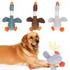 Linen Bird Dog Toy Wild Goose Squeaky Dog Chew Toy Interactive Stuffed Puppy Teething Toy for Dogs Cats Teeth Cleaning Hunting Instinct