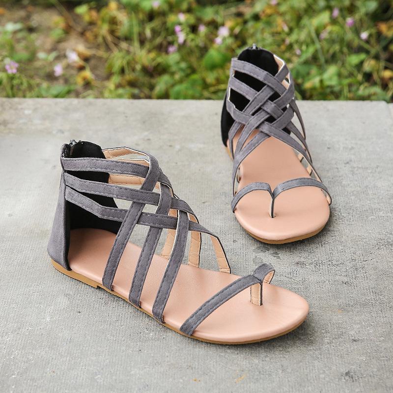Summer wish large size flat sandals women's leopard print hollow women's sandals