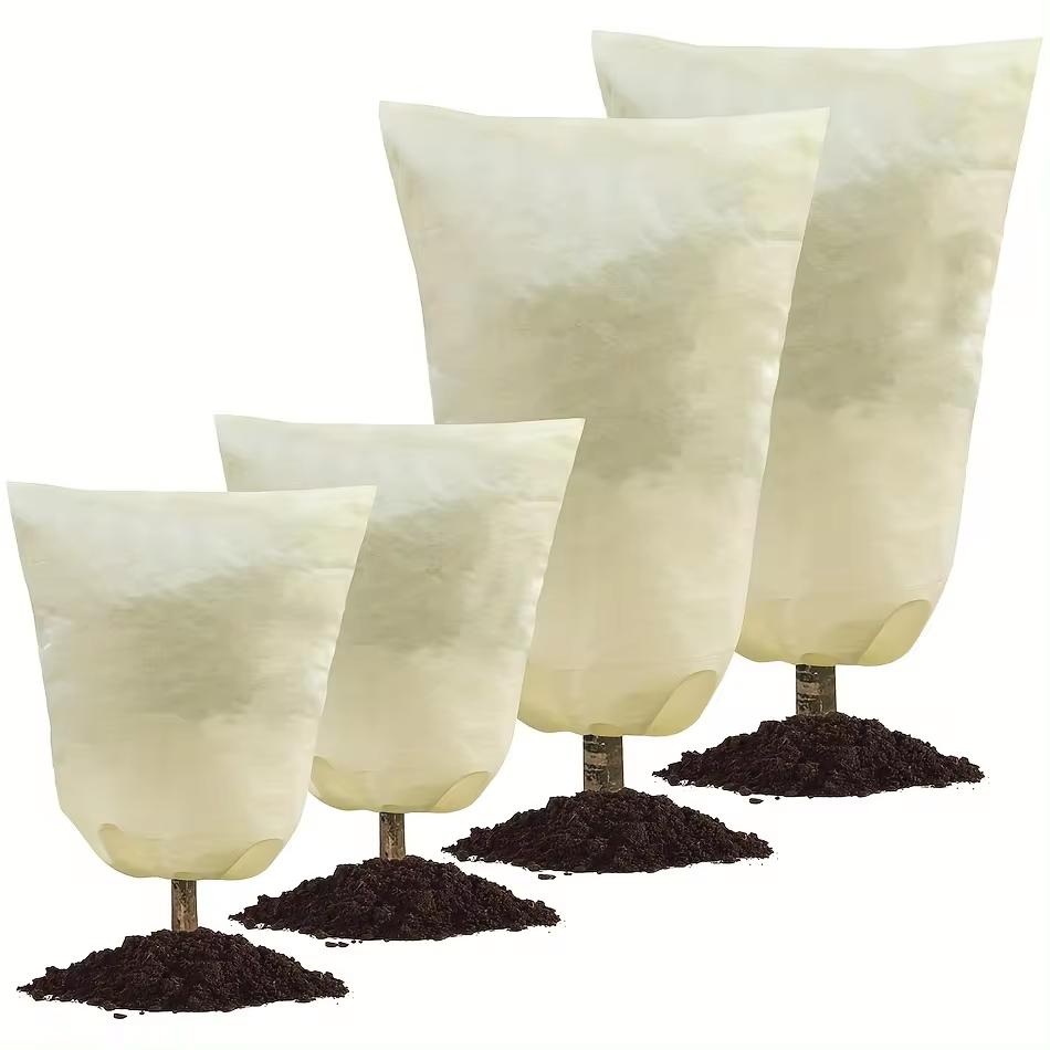 

Чехол для защиты растений от холода Нетканый материал Чехол для растений Уличные чехлы для растений Зимний чехол от заморозков 80x120cm бежевый