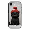 For iPhone 16e 2025 Case 16 E Coque Flowers Black Silicone Soft Back Cover Case For iPhone 16e Phone Cases 6.1" Funda Shockproof