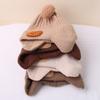 Bear Ear Knit Wool Hat for Baby Cute Cartoon Infant Ear Protection Cap Winter Warm Kids Boy Girl Earflap Beanies