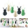 1Set Colorful Lovely Rabbit Honeycomb Balls Tree Pendants for Parties and Store Displays Decorations