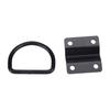 Heavy-Duty Bolt On D Rings Tie Down Securing Set of 6, Carbon Steel Swivel Rings with Four Hole Mounting Plate for Truck Bed Cargo & Trailer Tie Down